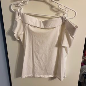 Off the shoulder short sleeve shirt